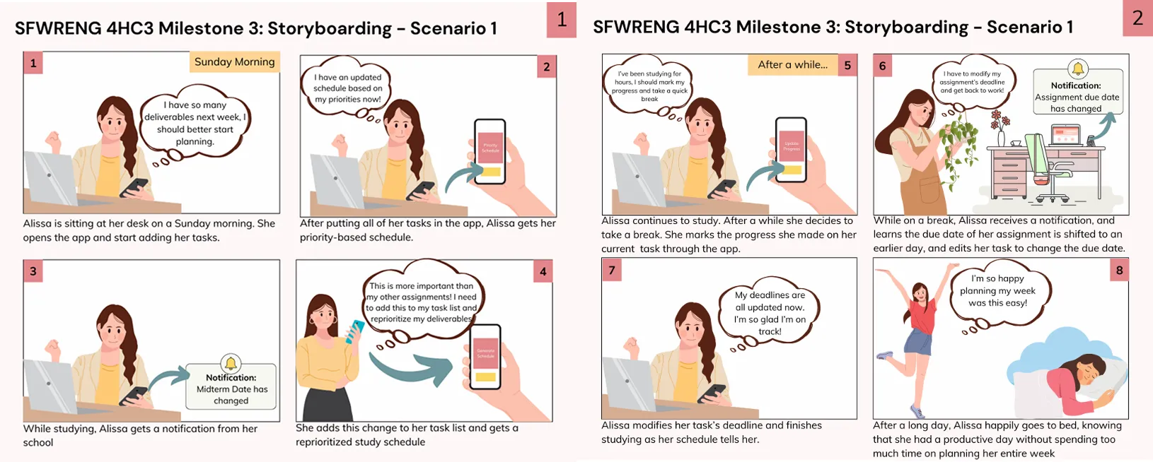 Storyboards for Orderly